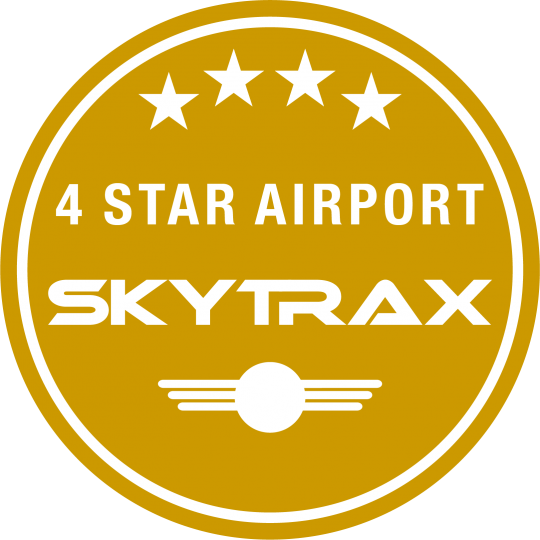 skytrax 4 star airport logo