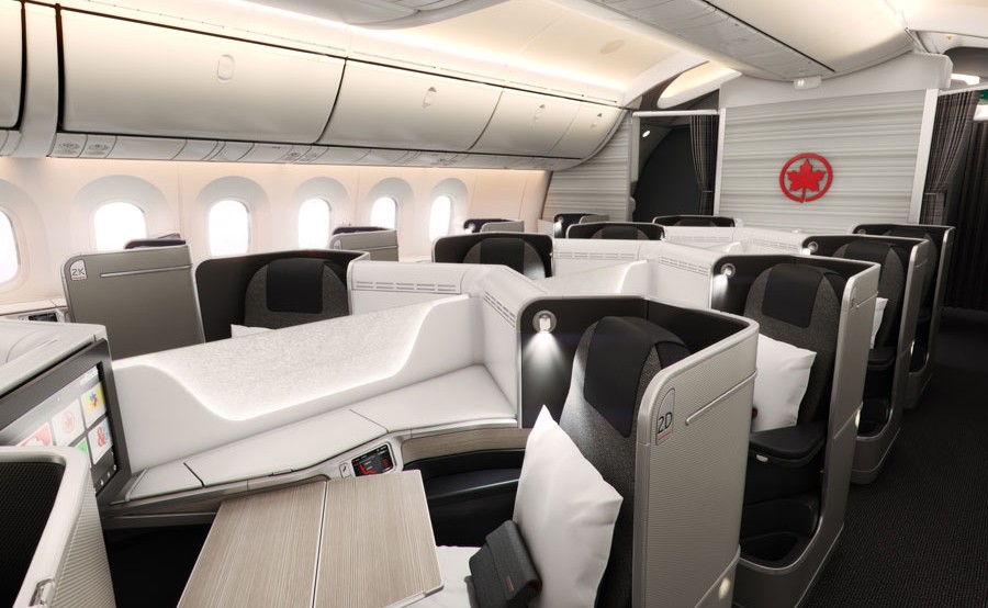 Air Canada Is Certified As A 4 Star Airline Skytrax   Air Canada Intl Business Cabin 4 900x554 