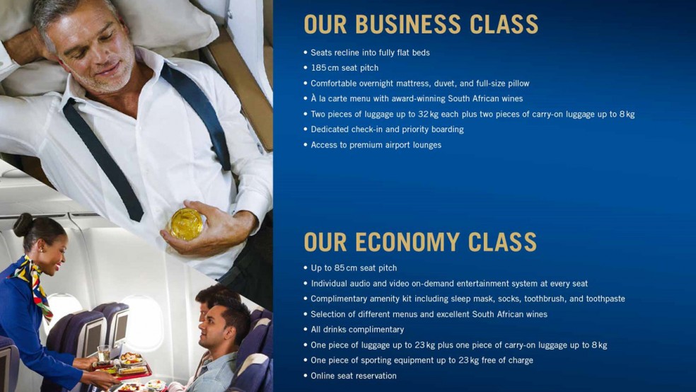 south african airways baggage size