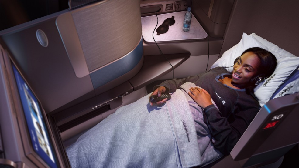 united airlines polaris flat seat