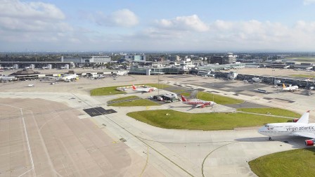 aerial view manchester airport
