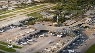 auckland international airport aerial view