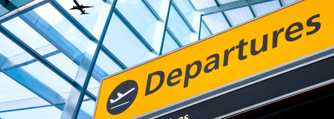 airport departures sign