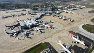 melbourne airport aerial view