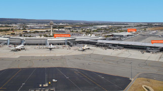 perth airport aerial view