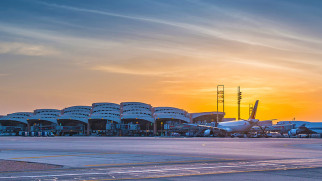 riyadh king khalid international airport at night
