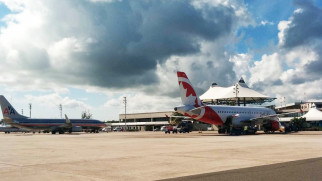 bridgetown grantley adams international airport parked aircraft