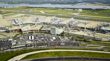 philadelphia international airport aerial view