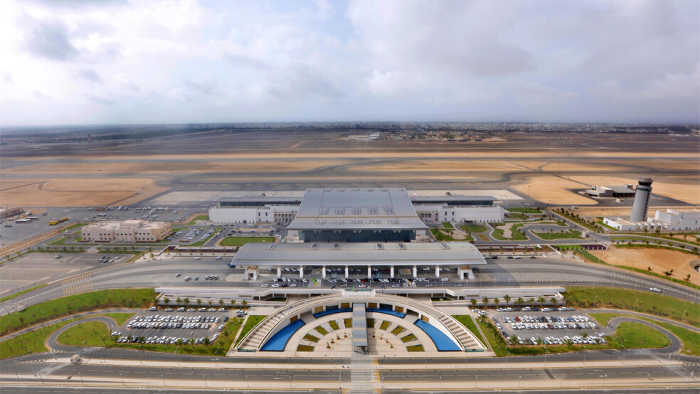 Salalah international airport aerial view