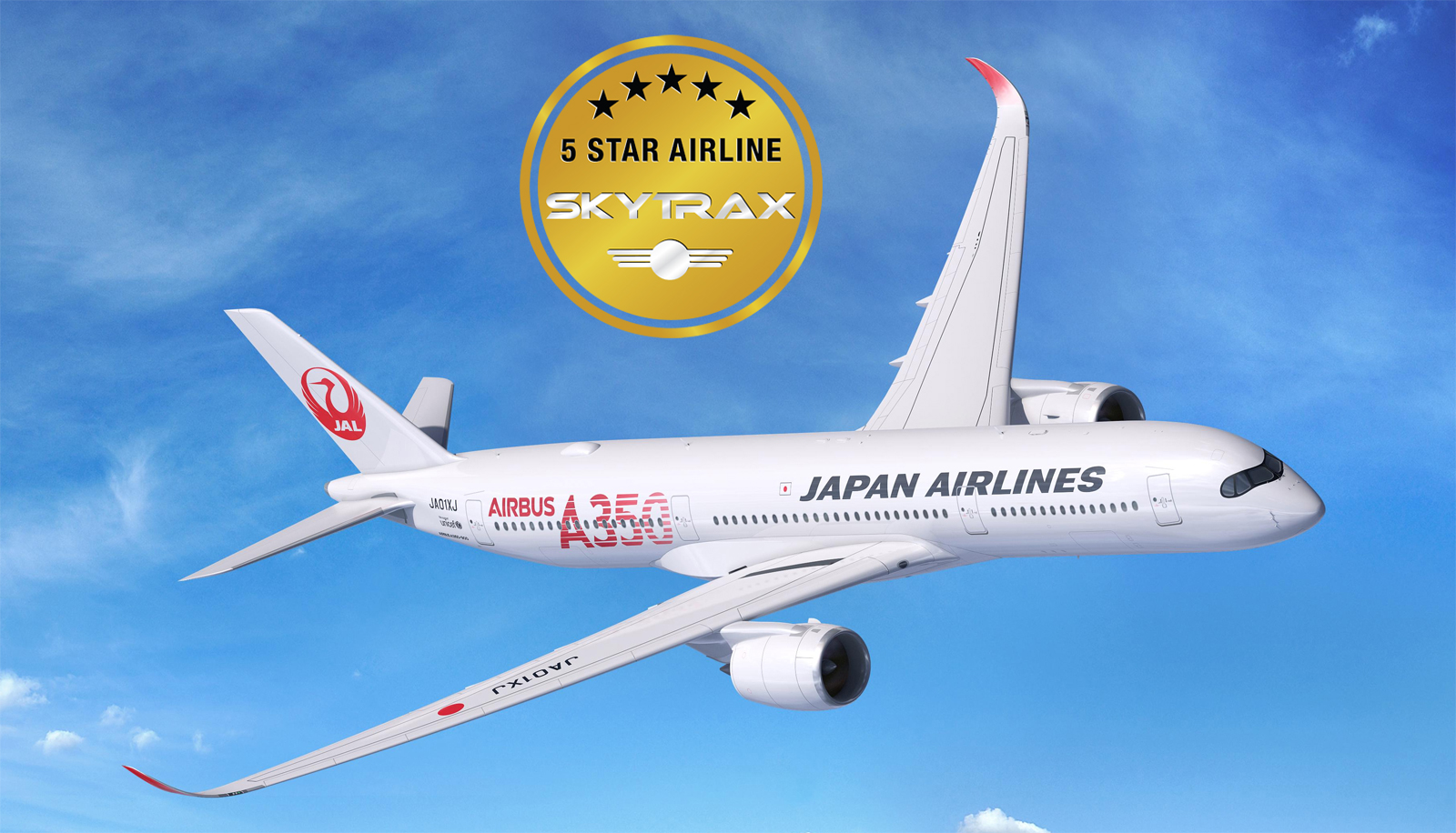 Japan Airlines is Certified as a 5Star Airline Skytrax