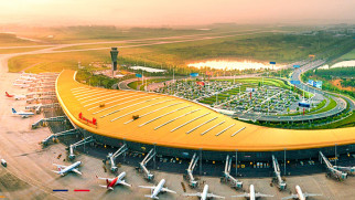 hefei airport aerial view