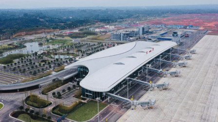 yibin wuliangye airport aerial view