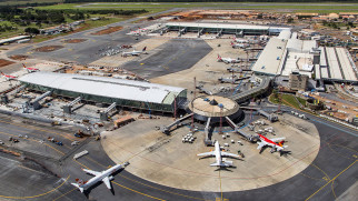 brasilia international airport aerial view