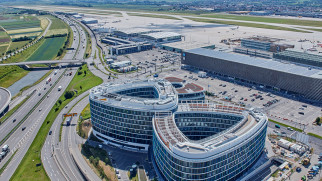 stuttgart airport aerial view