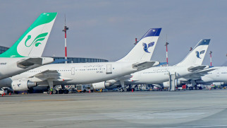 tehran imam khomeini international airport parked aircraft