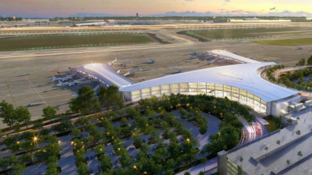 louis armstrong new orleans international airport aerial view