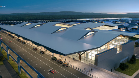 pittsburgh international airport aerial view