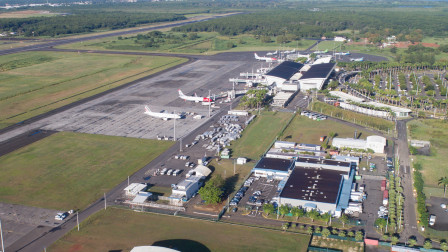 pointe-a-pitre international airport aerial view