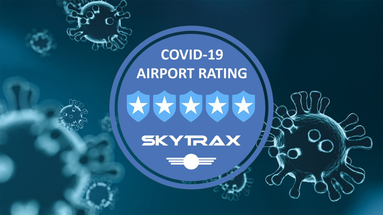 covid-19 airport rating 5-star logo