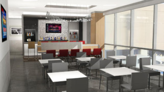 airport lounge dining area