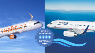 easyjet and aegean airlines aircraft