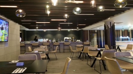 fiji airways premier lounge dining area nadi international airport