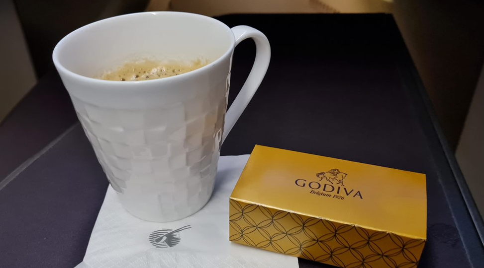 qatar airways godiva chocolates