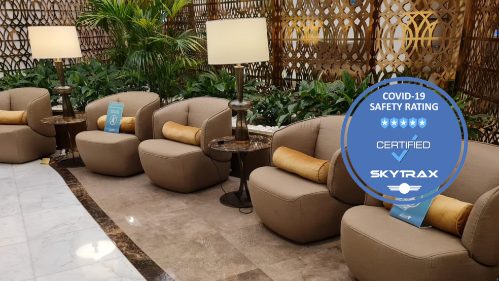 oman air first and business class lounge seating