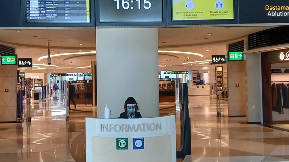 baku airport information counter
