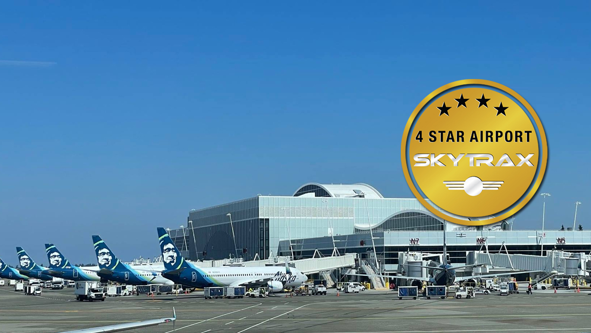 seattle-tacoma airport 4 star airport rating
