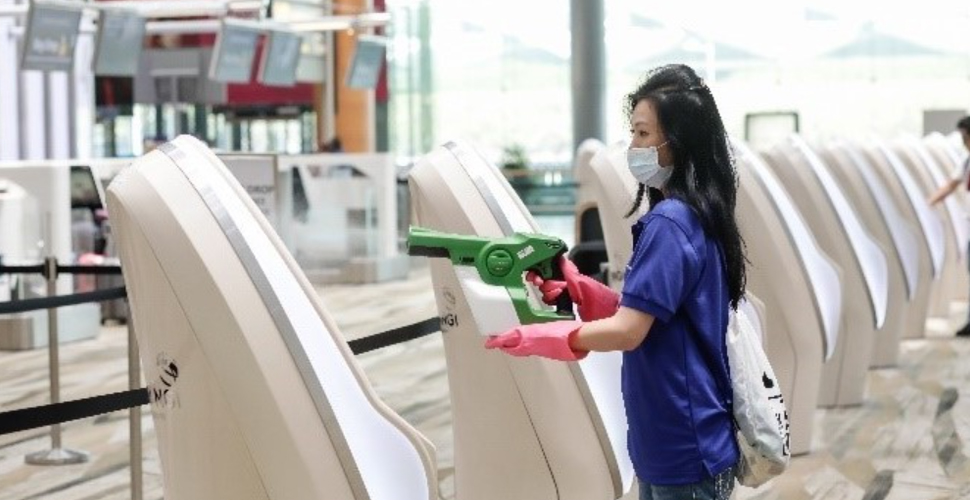 self-check-in machine disinfection