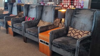 british airways first class lounge london gatwick airport armchairs