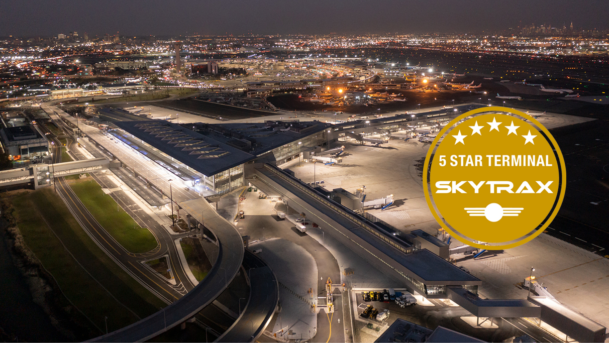 newark liberty airport terminal a 5 star rating