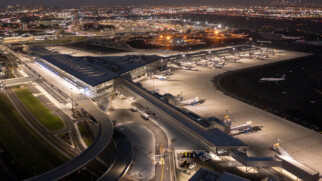 aerial view terminal a newark liberty airport