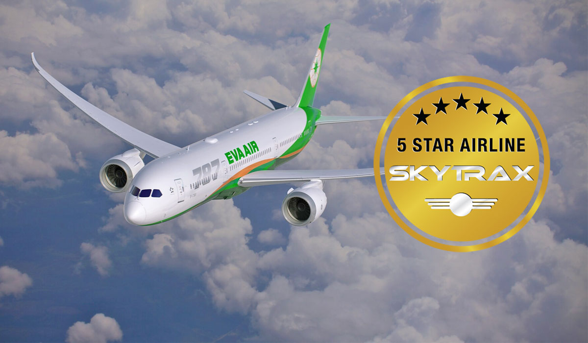 EVA Air awarded 5 star airline rating for ninth time