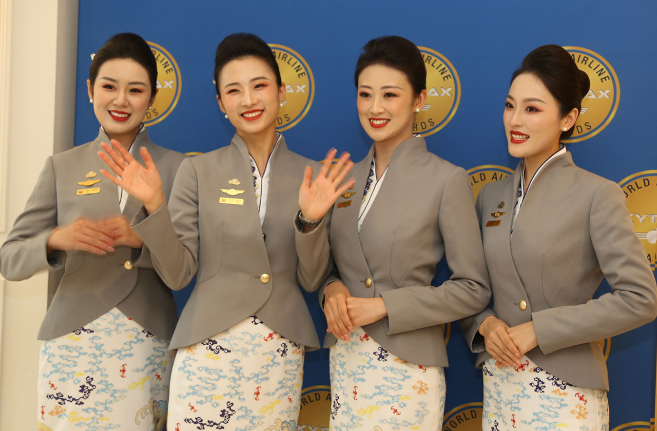 Hainan Airlines cabin crew at the 2024 world airline awards