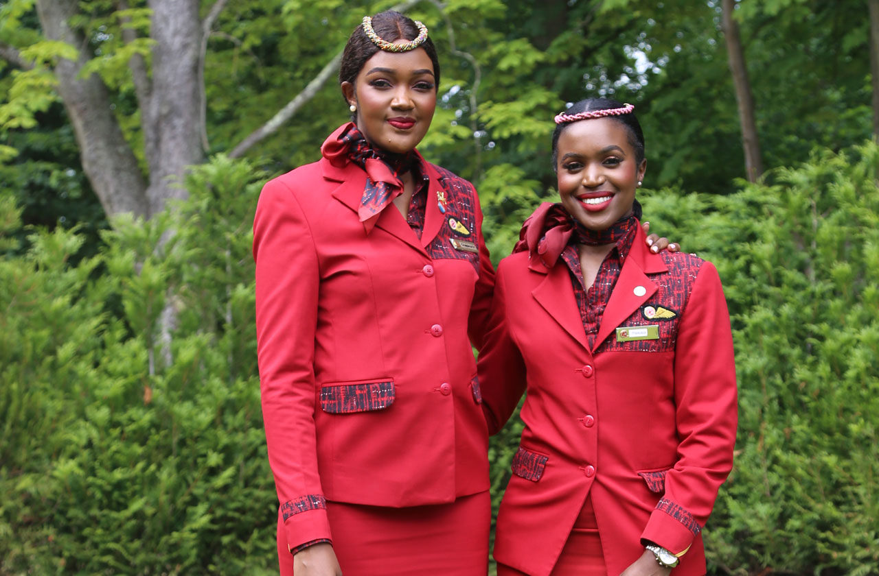 Kenya Airways crew at the 2024 world airline awards venue