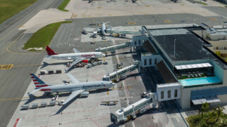 Punta Cana international airport aerial view