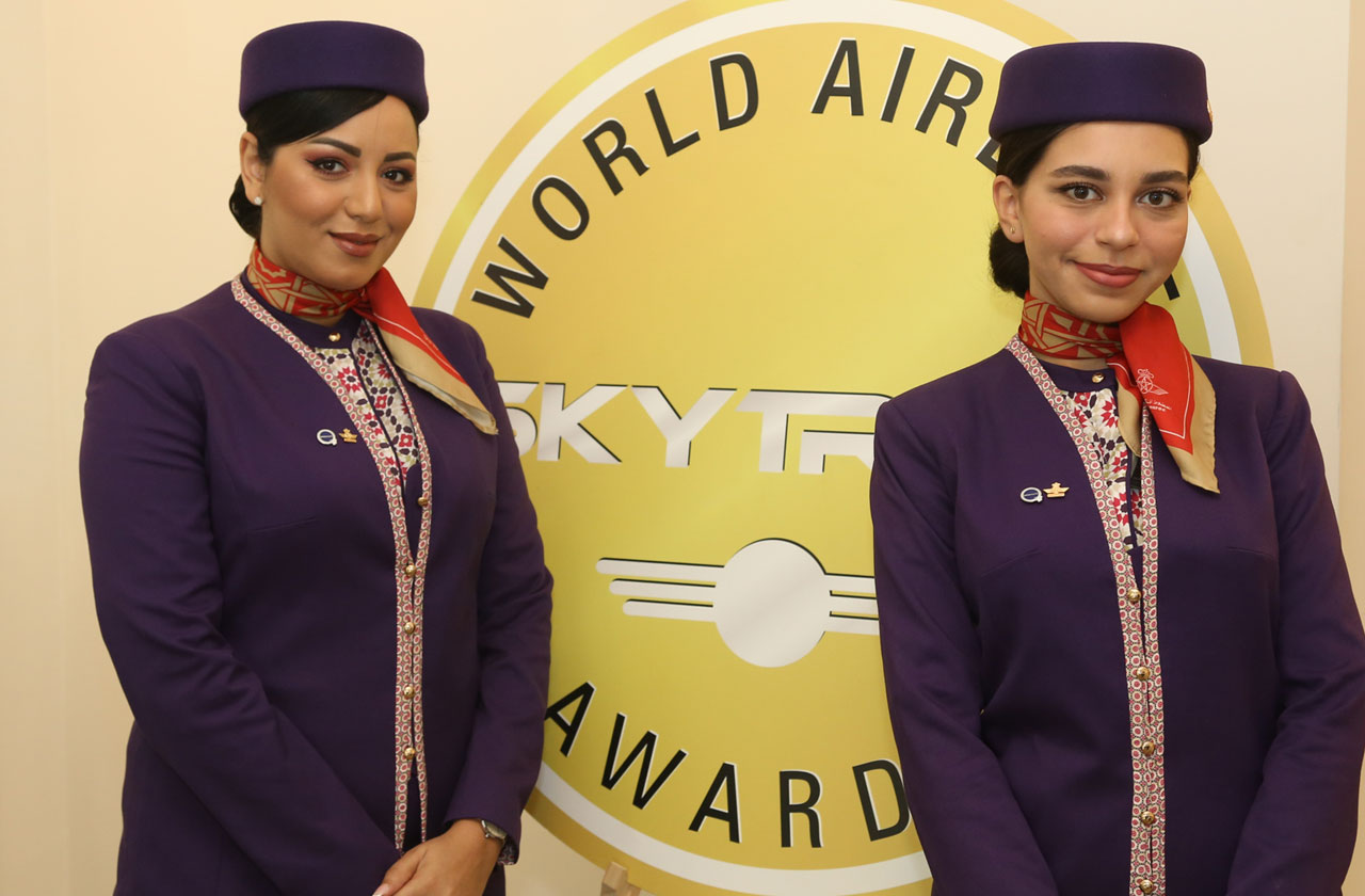 Royal Air Maroc cabin crew at the 2024 world airline awards
