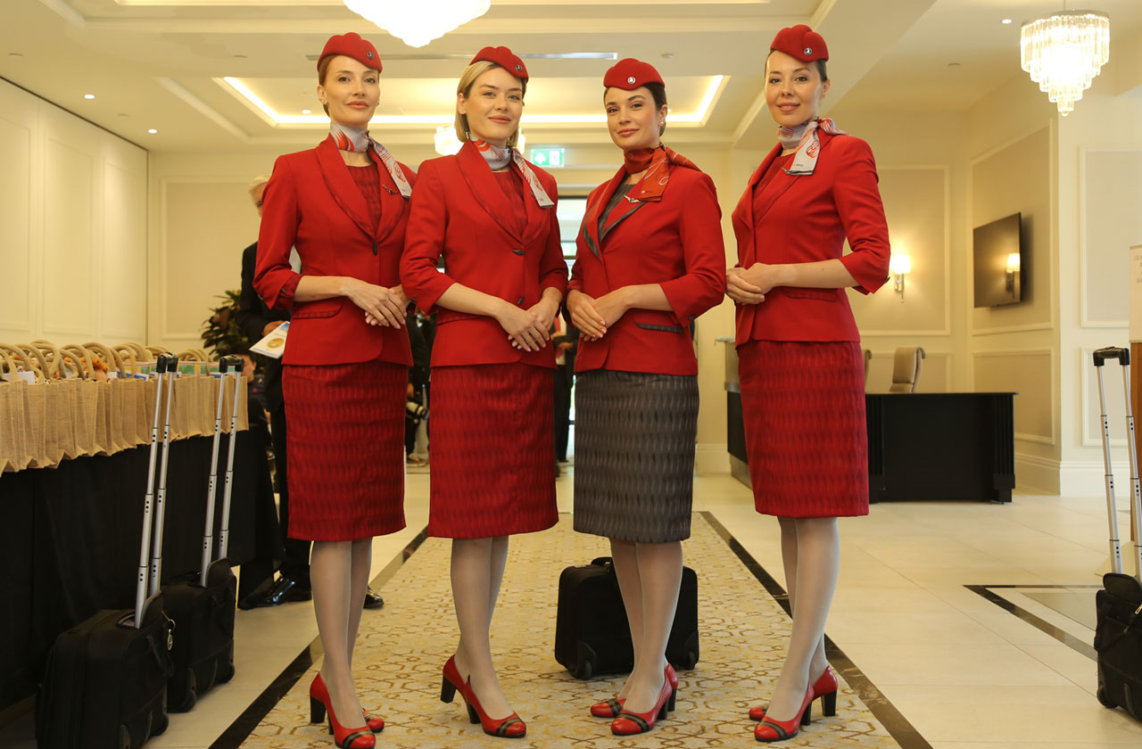 Turkish Airlines cabin crew at the 2024 world airline awards