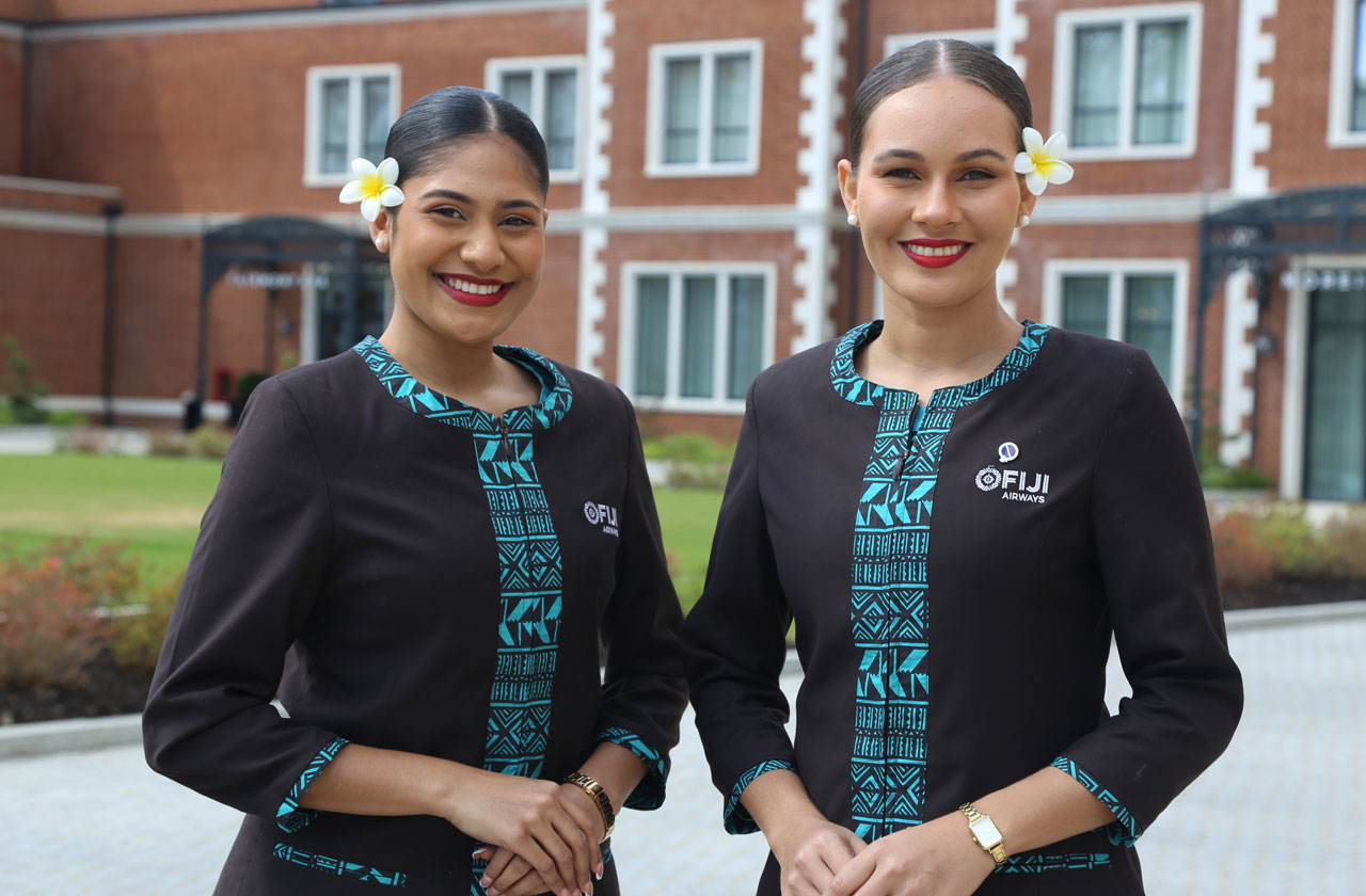 Fiji Airways crew at the 2024 world airline awards venue