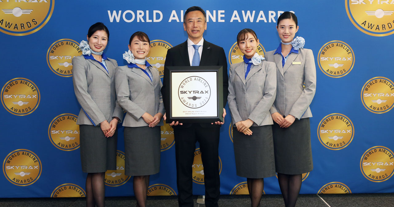 ANA All Nippon Airways wins award for best airline staff service in Asia 2024