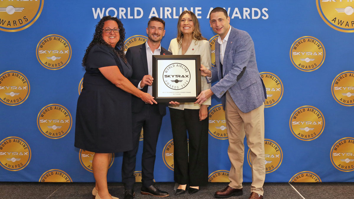 Air Canada wins the world's best business class airline lounge catering 2024