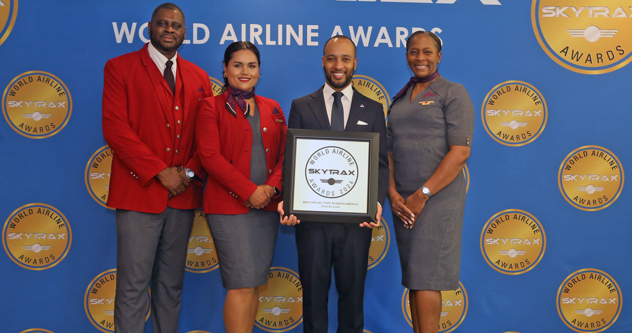 Delta Air Lines wins award for best airline staff service in North America 2024