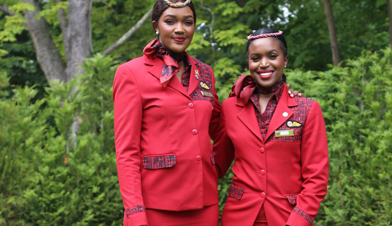 Kenya Airways crew at the 2024 world airline awards venue