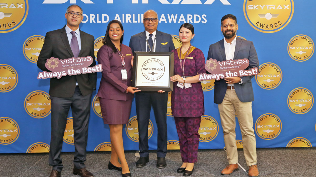 Vistara wins award as best airline in India and South Asia