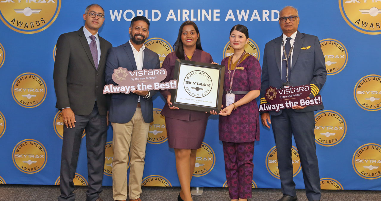 Vistara wins award for best airline staff service in India and South Asia 2024