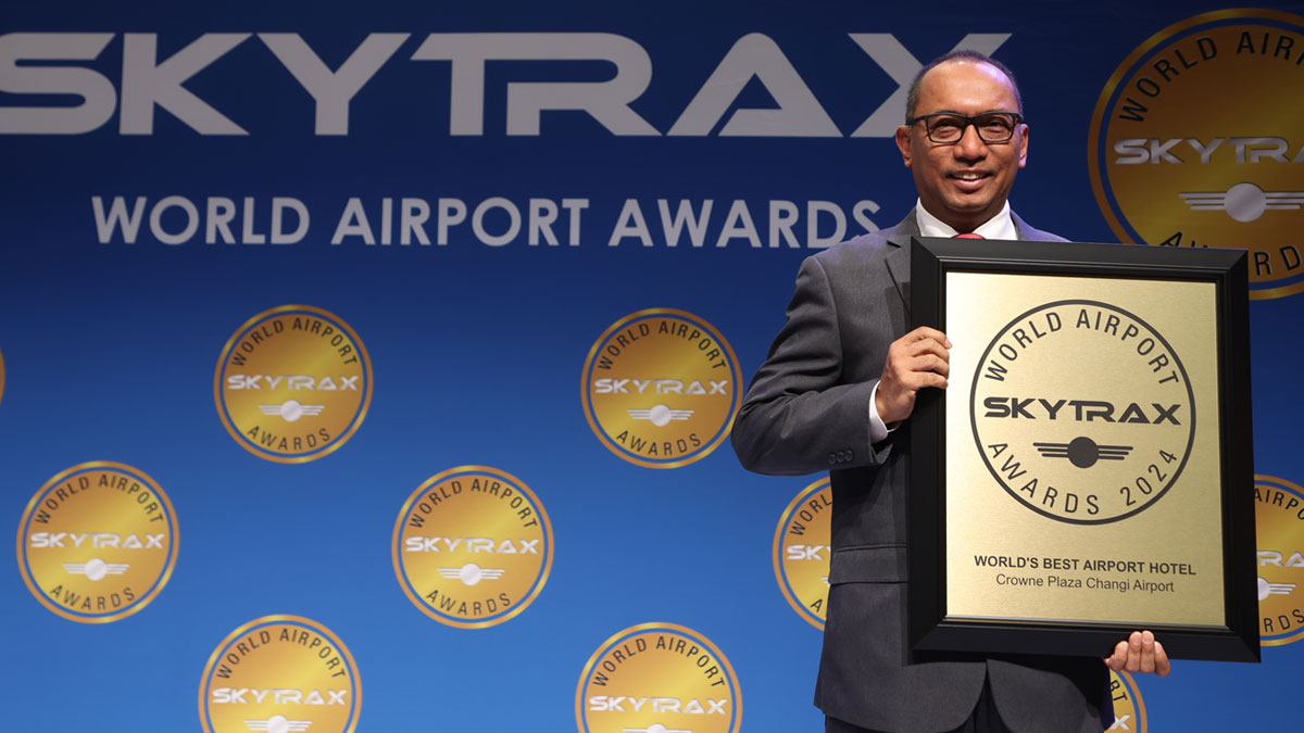 Crowne Plaza Changi Airport wins world's best airport hotel award