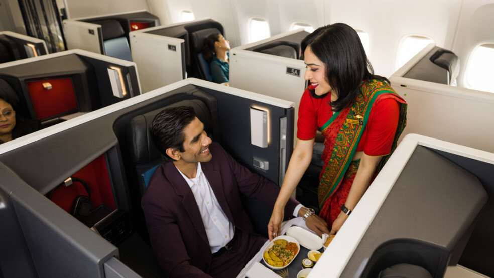 Air India onboard dining